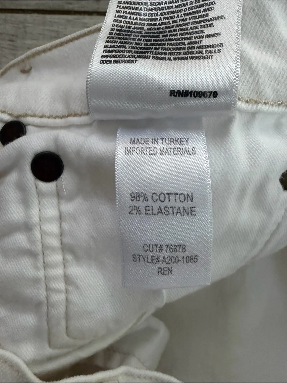 AGOLDE Ren High Rise Wide Leg Jeans White Denim Size 29 NWOT - Picture 9 of 11